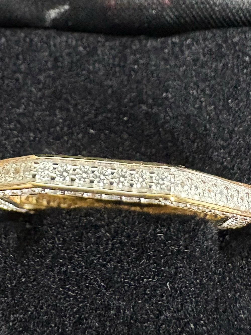 Victoria Wieck Gold and Silver Crystal Pavé Eternity Ring